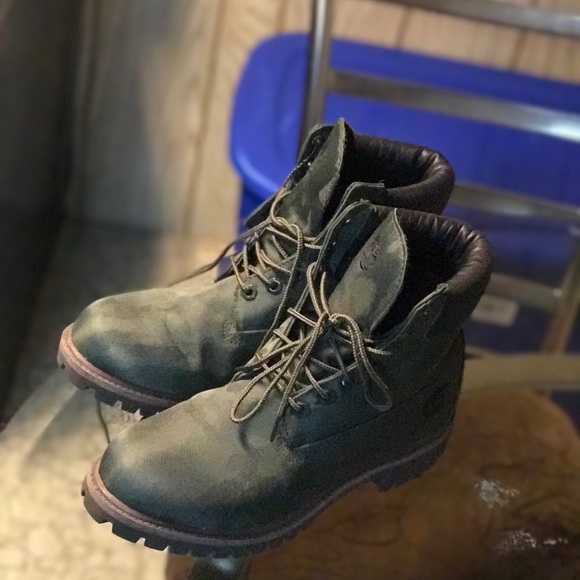 timberland green camo boots